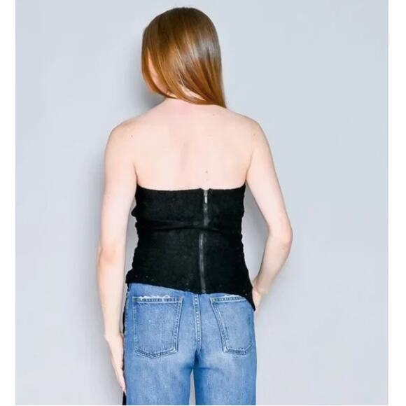 ANTHROPOLOGIE x MARE MARE NWT Black Lace Strapless Blouse // S - Picture 2 of 13